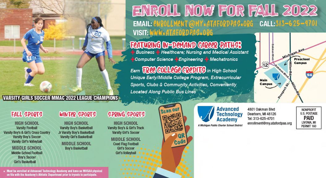 Athletics Enrollment Flyer Page 2